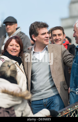 Französischer Minister für industrielle Erneuerung Arnaud Montebourg unterstützt die made in France Stockfoto