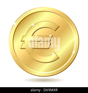 Euro Symbol Münze Vektor Stockfotografie Alamy