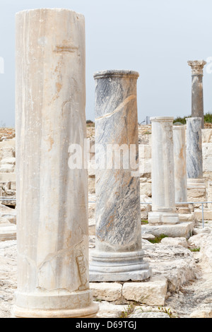 Zypern - Säulen an der Ausgrabungsstätte Kourion Stockfoto