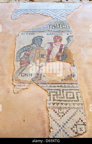 Zypern - Mosaik am Haus der Gladiatoren an die Ausgrabungsstätte Kourion Stockfoto