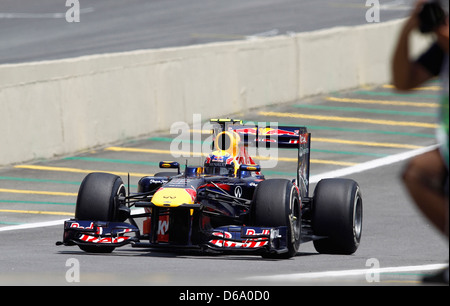 Mark Webber (AUS), Red Bull Racing Formel 1 GP Brasilien - Praxis Tag Sao Paulo, Brasilien... Stockfoto