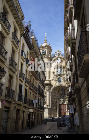 Die Basilika der Heiligen Maria des Chores, befindet sich in der "Parte Vieja" in San Sebastián, Donostia, Baskenland, Spanien Stockfoto