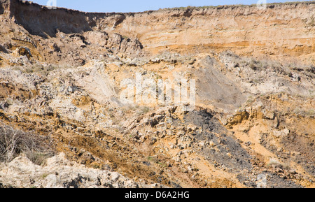 Schnell erodieren weichen Klippen am Walton auf ganz blöd, Essex, England Stockfoto