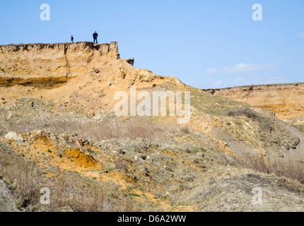 Schnell erodieren weichen Klippen am Walton auf ganz blöd, Essex, England Stockfoto