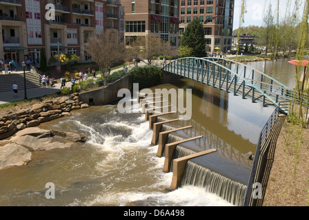 Reedy Falls Park Greenville SC USA Stockfoto