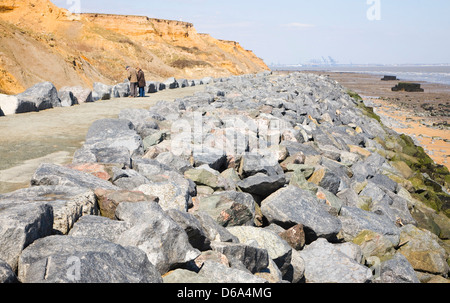 Crag Spaziergang Küsten Verteidigungs- und Aussichtspunkt Struktur, Walton auf ganz blöd, Essex, England Stockfoto