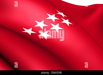 Gemeinschaft von Madrid Flagge Stockfoto