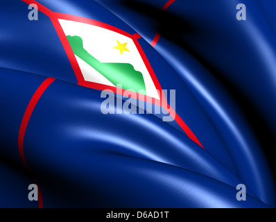 Flagge von Sint Eustatius. Hautnah. Stockfoto