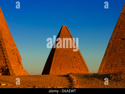 Die Pyramiden von Jebel Barkal, von Napata Könige, Karima, Sudan Stockfoto