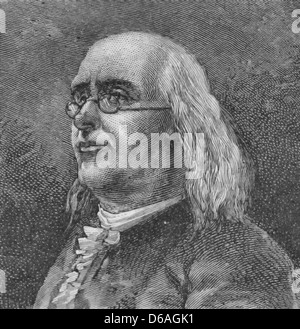 Benjamin Franklin - amerikanischer Staatsmann und Patriot, ca. 1776 Stockfoto