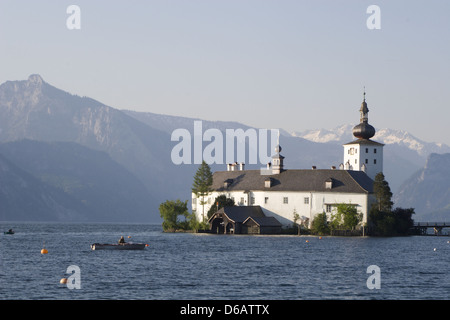 Traunsee, Gmunden, Seeschloss ort Stockfoto