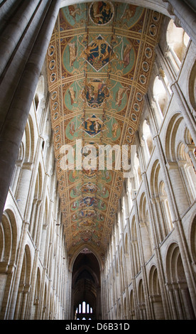 Lackierte Dach Decke innen Ely Cathedral, Cambridgeshire, England Stockfoto