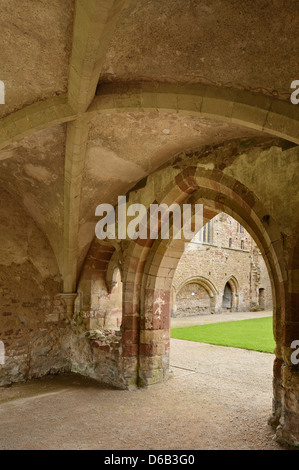 Das Kapitelhaus innen Cleeve Abtei, Somerset, UK. Stockfoto