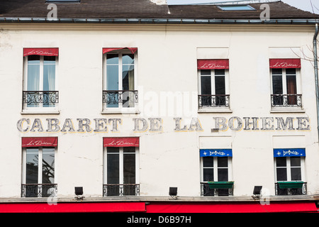 Haus auf dem Montmartre in Paris, Frankreich Stockfoto