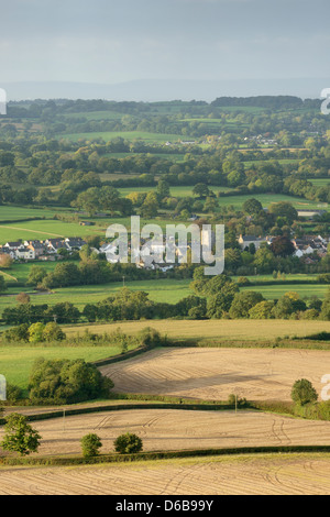 Das Dorf von Culmstock, Devon, an einem Herbstmorgen. Stockfoto