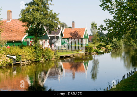 Zaanse Schans Häuser, Zaandam, in der Nähe von Amsterdam, Niederlande Stockfoto
