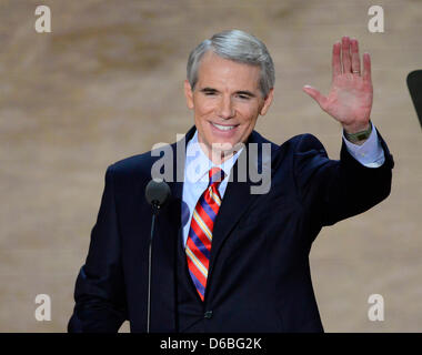 Senator der Vereinigten Staaten Rob Portman (Republikanische of Ohio) macht Bemerkungen zur Republican National Convention 2012 in Tampa Bay, Florida auf Mittwoch, 29. August 2012. . Bildnachweis: Ron Sachs / CNP. (Einschränkung: keine New York oder New Jersey Zeitungen oder Zeitungen im Umkreis 75 Meilen von New York City) Stockfoto