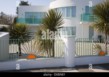 Art-Deco-1930er Jahre Gehäuse Frinton on Sea, Essex, England Stockfoto