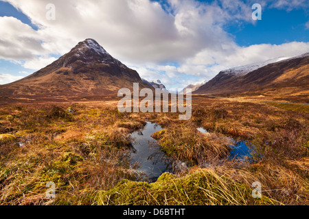 Buachaille Etive Mor Glen Etive und Glen Coe Junction Rannoch moor oben schottischen Highlands Schottland Großbritannien GB EU Europa Stockfoto