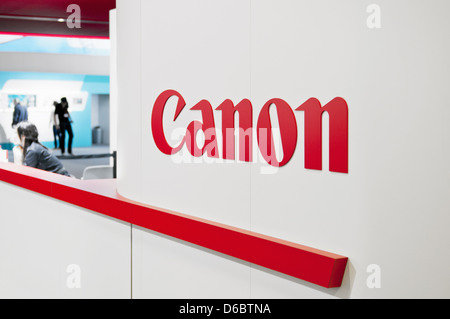 Canon-Messestand auf der Photokina - World of Imaging, in Köln. Stockfoto