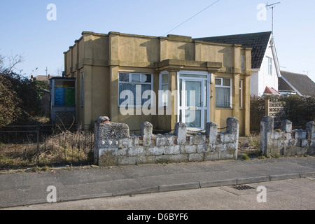 Privaten Wohnungsbau in Jaywick, Essex, England Stockfoto