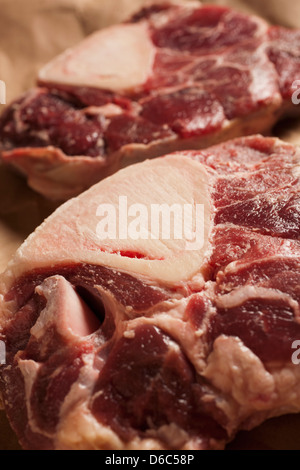 rohes Rindfleisch shin Stockfoto