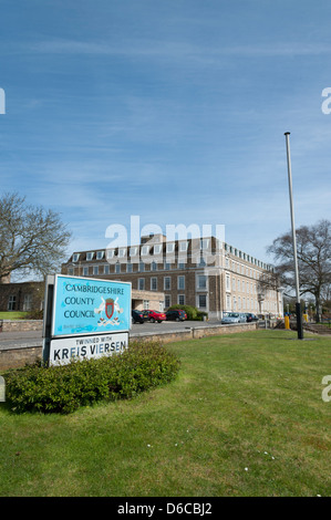 Der Shire Hall Cambridge, Heimat von Cambridgeshire County Council Stockfoto