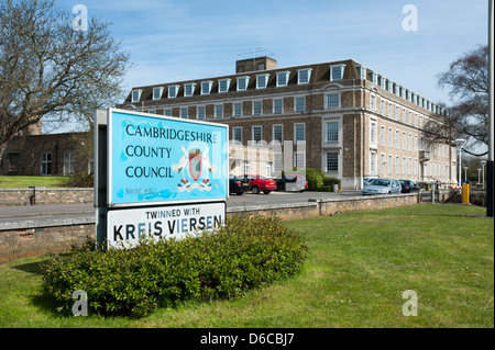 Der Shire Hall Cambridge, Heimat von Cambridgeshire County Council Stockfoto