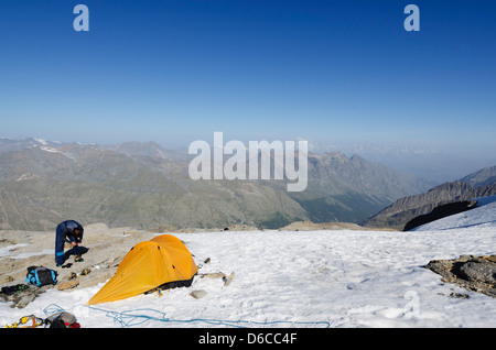 Gran Paradiso (4061m), höchste Gipfel vollständig in Italien, Gran Paradiso Nationalpark, Aostatal, Italien, Europa Stockfoto