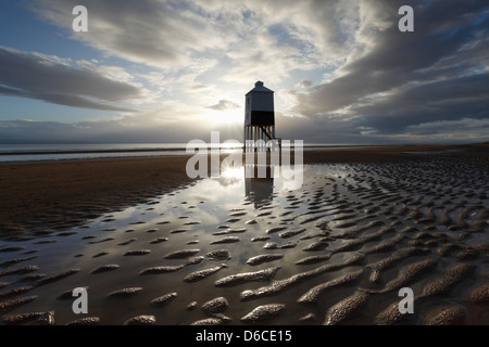 Der niedrige Leuchtturm. Burnham-on-Sea. Somerset, England, Vereinigtes Königreich. Stockfoto