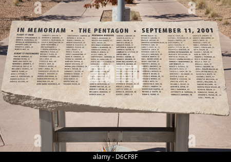 9/11 Pentagon-Denkmal, Los Alamos National Laboratory Stockfoto