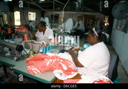 Insel Andros Bahamas Nähen Batik Kleidung Stockfoto