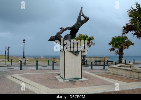 Statue am Ballaja-Kaserne in Old San Juan, Puerto Rico Stockfoto