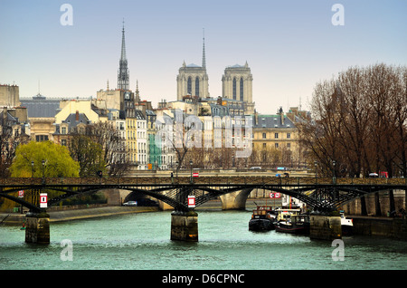 Ile De La Cité und der Fluss Seine Paris Frankreich Stockfoto