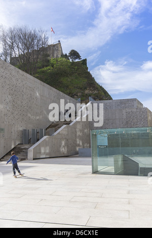 San Telmo Museum und das Schloss des Heiligen Kreuzes auf Monte Urgull in San Sebastián, Donostia, Baskenland, Spanien Stockfoto