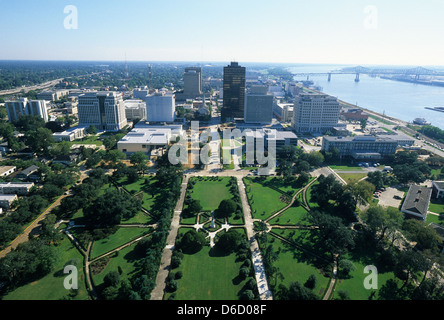 Elk283-1002 Louisiana, Baton Rouge, Stadt von Spitze des Capitol Stockfoto