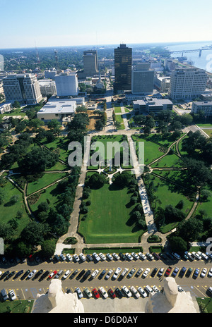 Elk283-1006v Baton Rouge, Louisiana Stadt von Spitze des Capitol Stockfoto