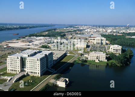 Elk283-1008 Louisiana, Baton Rouge, Stadt von Spitze des Capitol Stockfoto