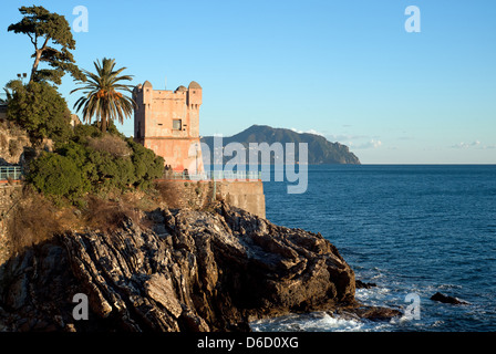 Genua, Italien, der Anita Garibaldi-Promenade in Nervi Stockfoto