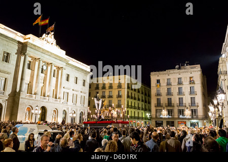 Osterprozession in Barcelona Stockfoto