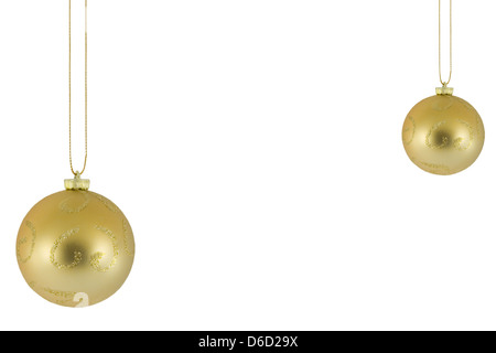 Weihnachtsdekoration, isoliert auf weiss Stockfoto