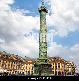 Spalte in Place Vendome, Paris Stockfoto