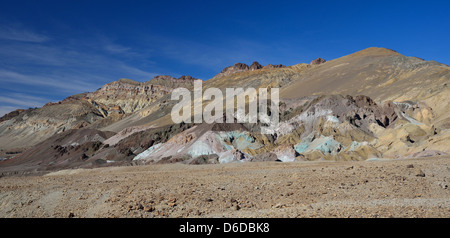 Bunte Felsen am Künstler-Palette. Death Valley Nationalpark, Kalifornien, USA. Stockfoto