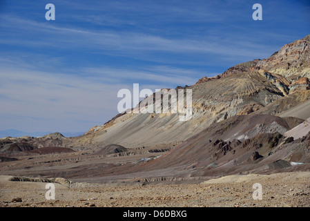 Bunte Felsen am Künstler-Palette. Death Valley Nationalpark, Kalifornien, USA. Stockfoto