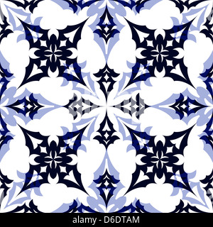 blaue geometrische Muster, abstrakte nahtlose Textur, Vektor-Illustration Kunst Stockfoto