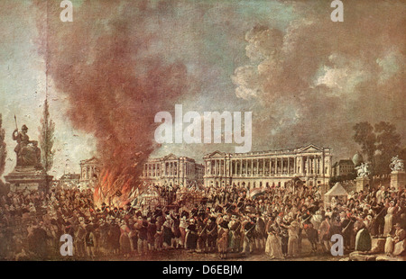 Das Festival der Regeneration oder Einheit und Unteilbarkeit, 10. August 1793. Stockfoto