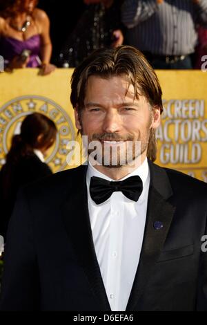 Dänischer Schauspieler Nikolaj Coster-Waldau besucht die 18. jährliche Screen Actor Guild - SAG - Awards im Shrine Auditorium in Los Angeles, USA, am 29. Januar 2012. Foto: Hubert Boesl Stockfoto