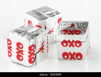Oxo-Würfel / Rindfleisch Suppenwürfel Stockfoto