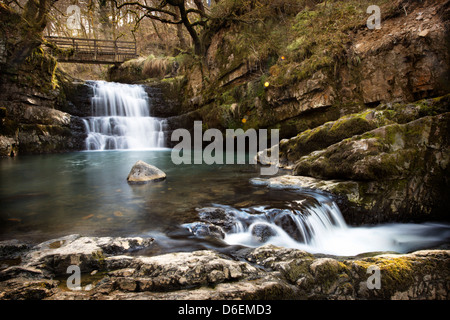 Dinas rock Brücke auf der Afon sychryd Stockfoto