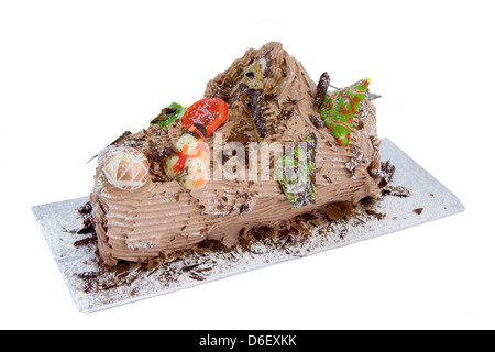 Weihnachten Yule Log Stockfoto